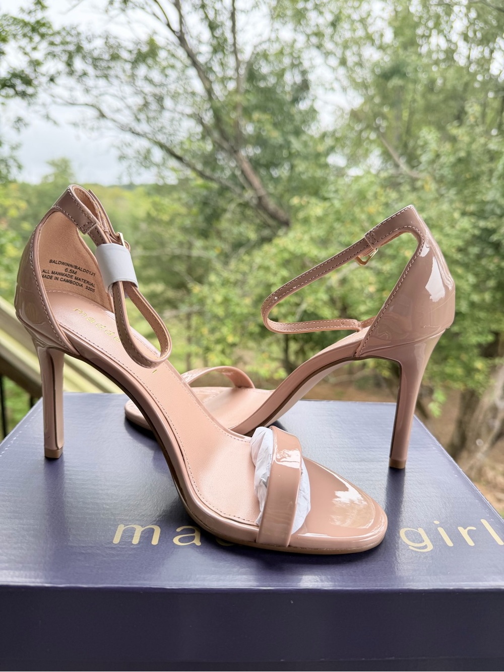 madden girl Baldwinn Ankle Strap Sandal Heeled Sandals in Pink US 6.5